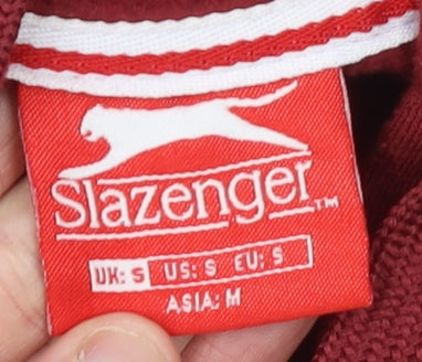 Slazenger Men's Red Full Zip Hoodie Size S Regular Fit