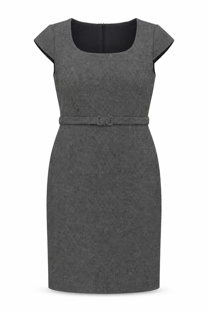 Phase Eight Women's Grey Knee Length Sheath Dress Size 14