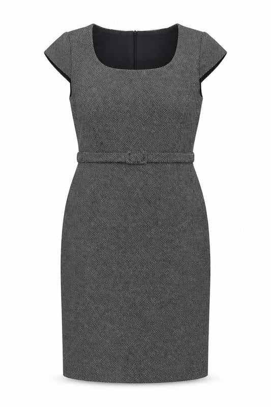 Phase Eight Women's Grey Knee Length Sheath Dress Size 14