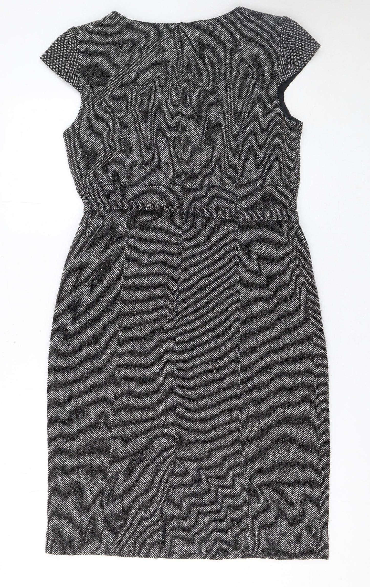 Phase Eight Women's Grey Knee Length Sheath Dress Size 14
