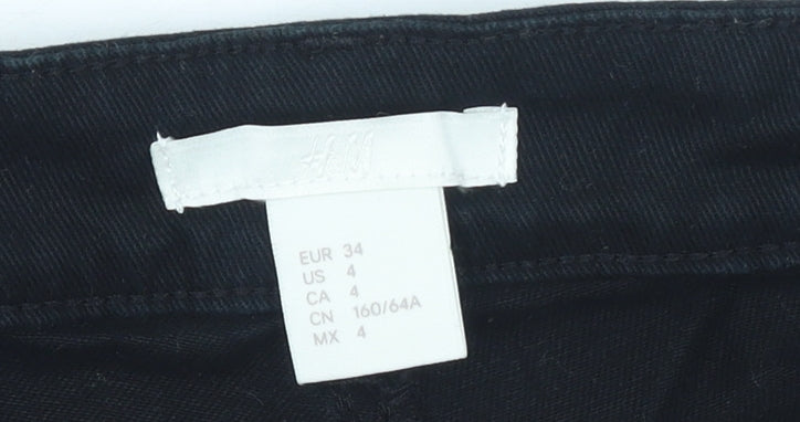 H&M Women’s Black Size 6 Slim Fit Cotton Stretch Shorts