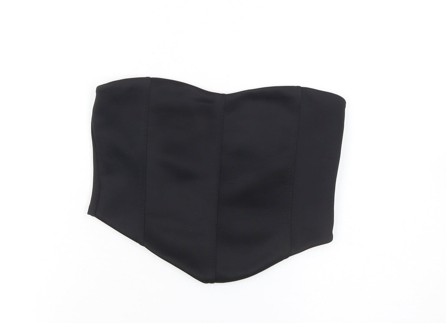 Pink Vanilla Women's Black Strapless Sweetheart Camisole Top UK 12
