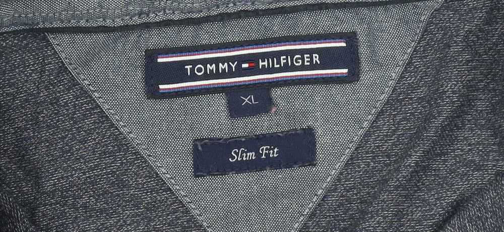 Tommy Hilfiger Men's Blue Slim Fit Polo Shirt XL