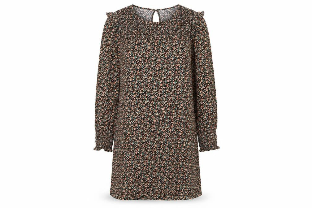 Peacocks Women’s Multicoloured Floral Shift Dress Size 12 Long Sleeve