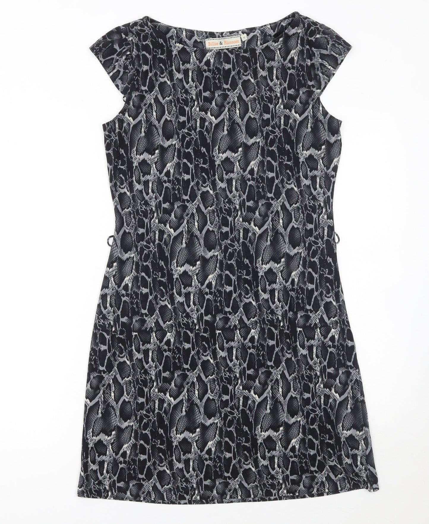 Billie & Blossom Women’s Black Snake Print Shift Dress Size 10