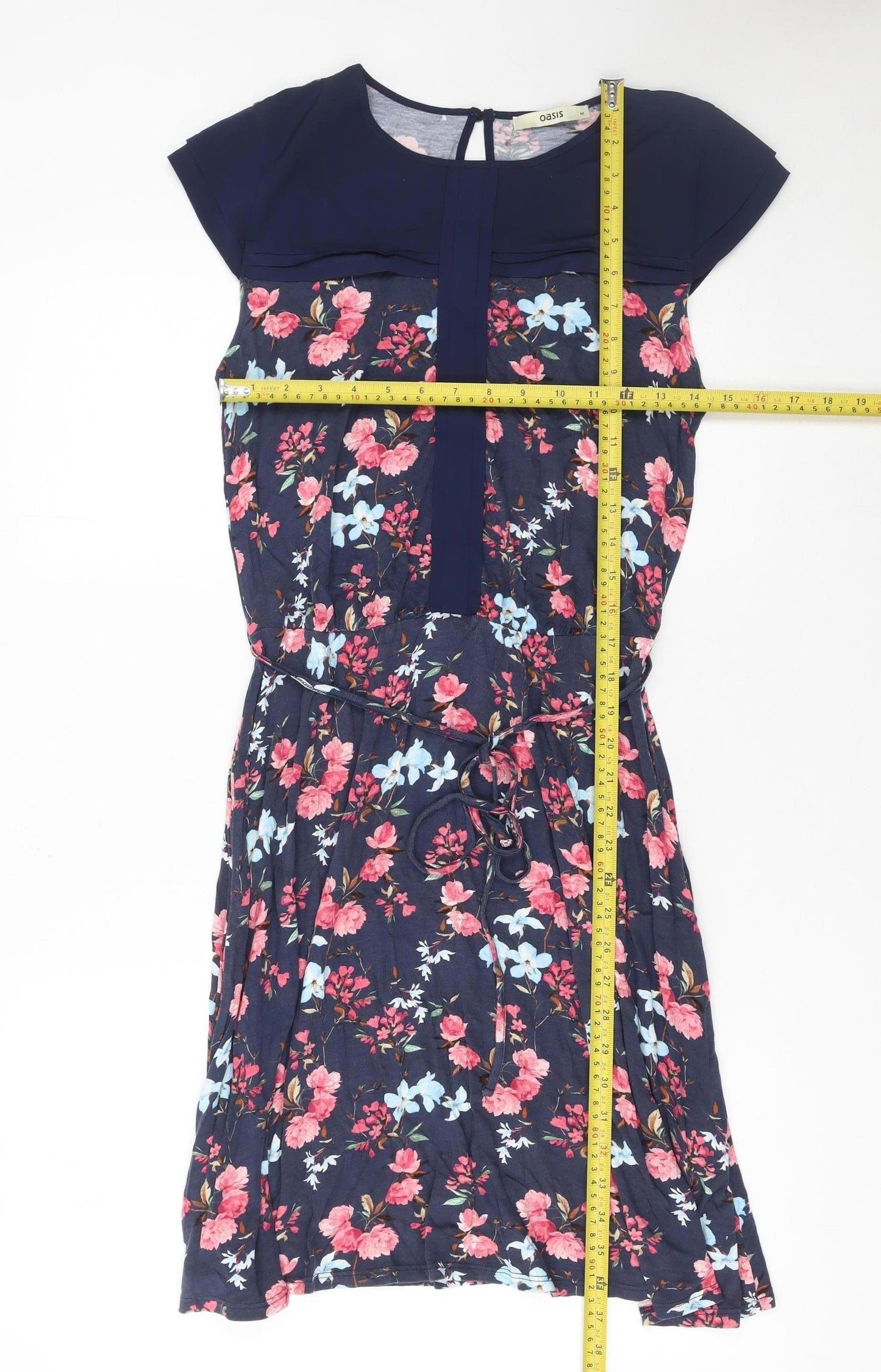 Oasis Women’s Multicoloured Floral Knee Length Fit & Flare Dress - Size M