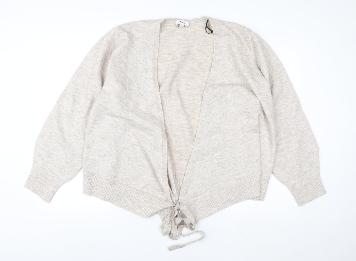 Marks and Spencer Women’s Beige Knit Tie Front Coatigan XL