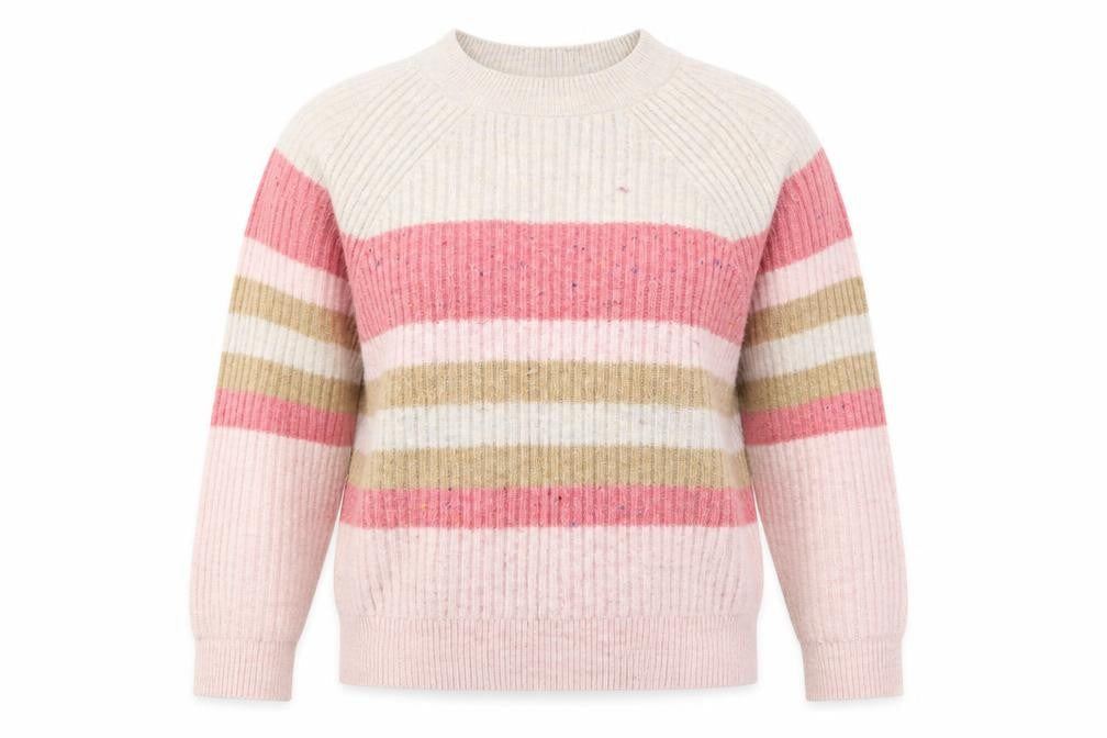 Marks & Spencer Women's Multicoloured Striped Wool Jumper M