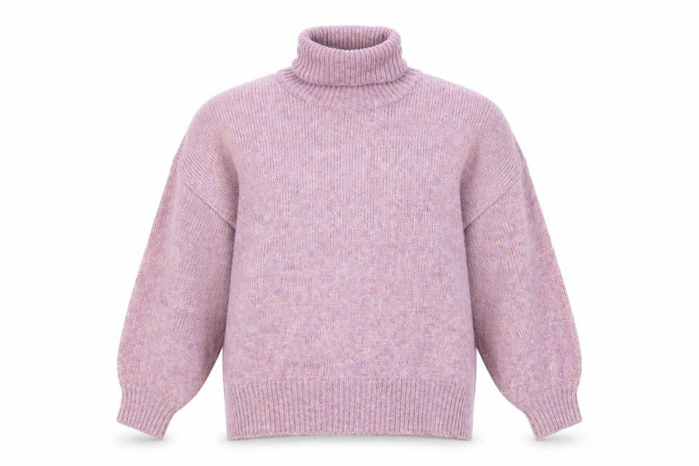 George Women’s Purple Roll Neck Knit Jumper M Relaxed Fit