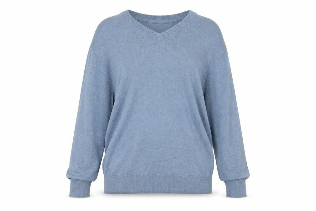 St. John’s Bay Women Blue V-Neck Pullover Sweatshirt Size M
