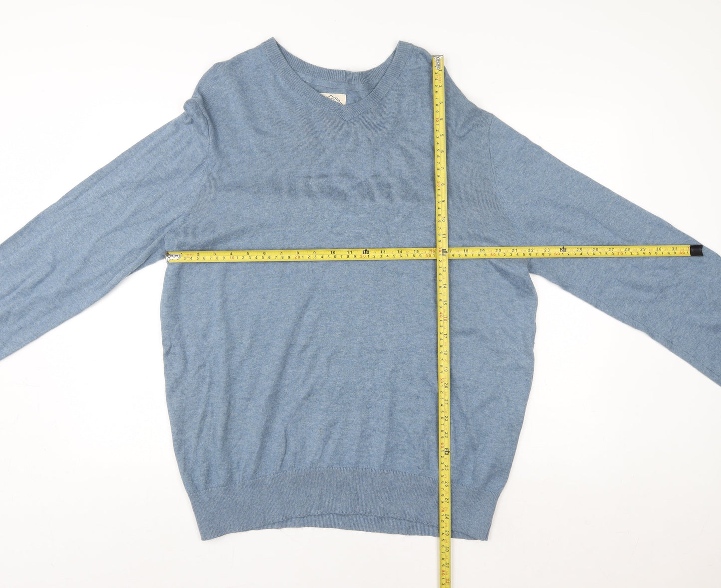 St. John’s Bay Women Blue V-Neck Pullover Sweatshirt Size M