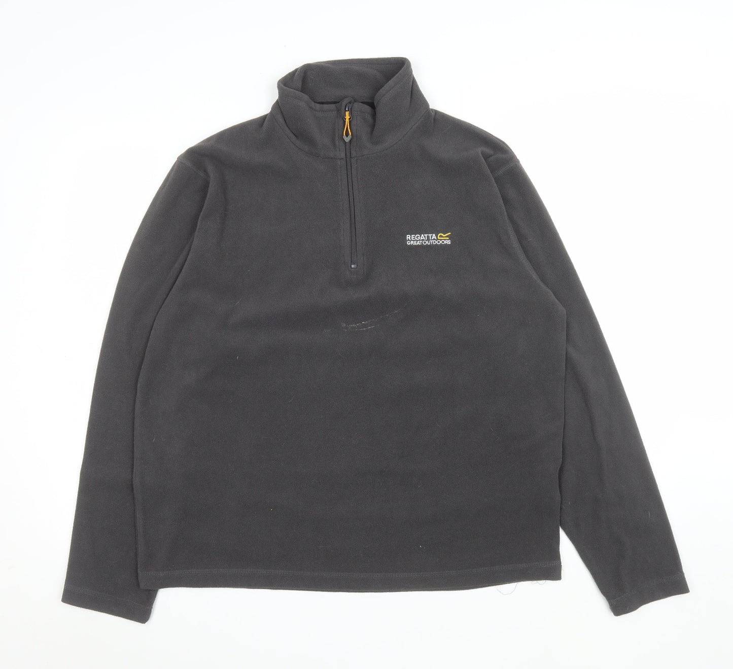 Regatta Mens Black Fleece Pullover 1/4 Zip Sweatshirt L