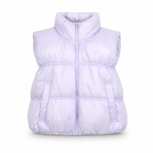 H&M Women's Purple Puffer Waistcoat Size 12 Sleeveless Casual