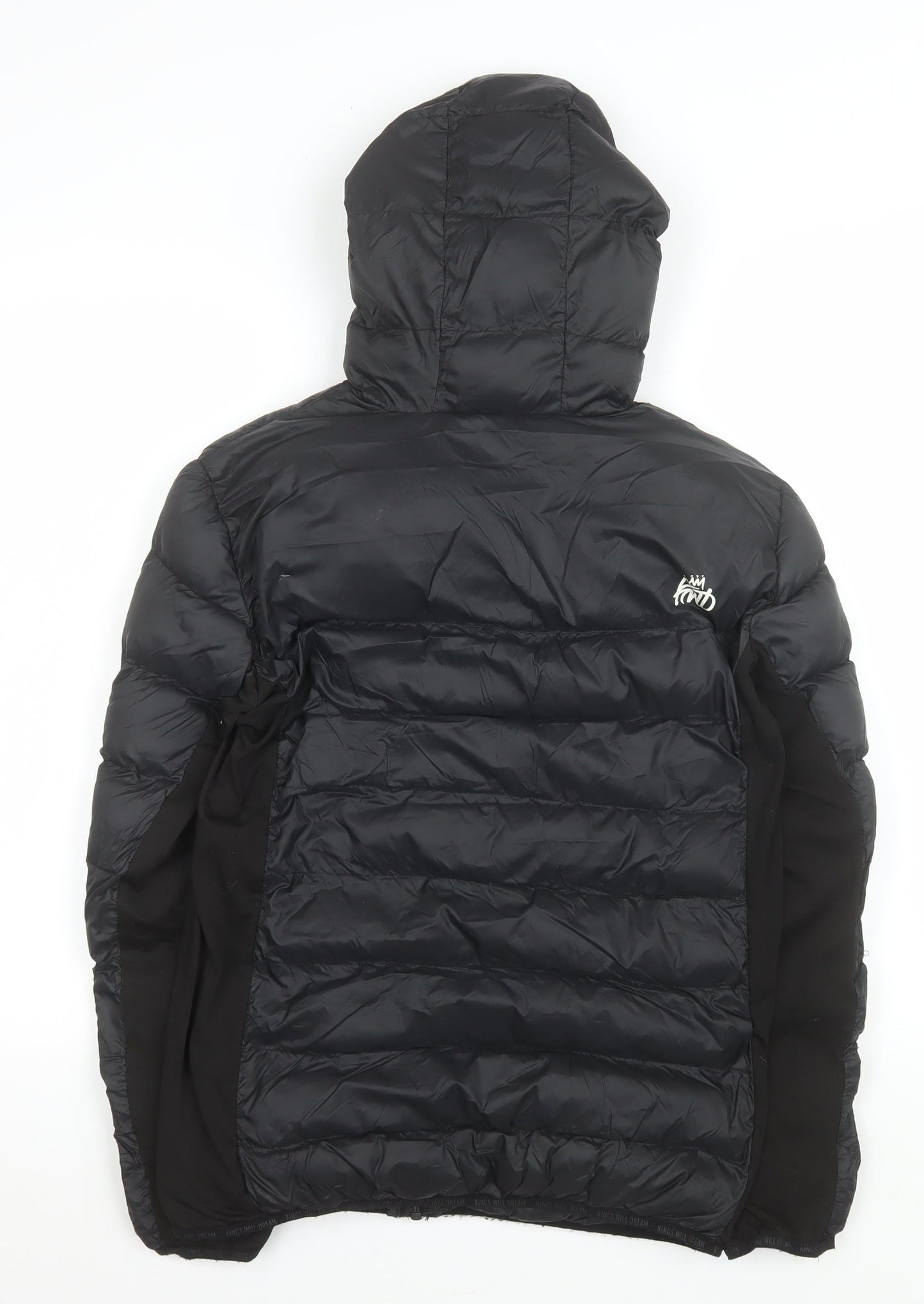 Kings Will Dream Boys Black XL Hooded Puffer Jacket Winter Full Zip