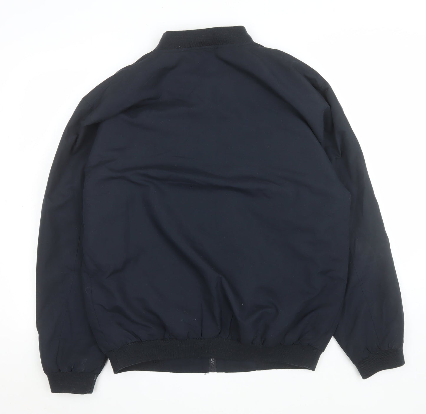Manville Men's Black Bomber Jacket M Polyester Zip Casual Style