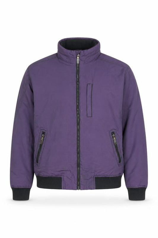 Maine New England Men's Purple 2XL Bomber Jacket Nylon Full Zip