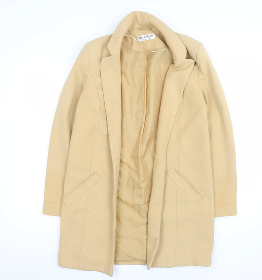 Miss Selfridge Women’s Beige Mid-Length Coat UK 6 Classic Style