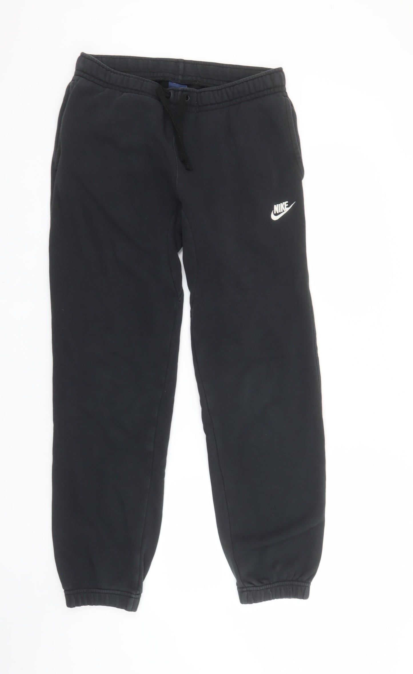 Nike Men's Black Jogger Trousers Small Fleece Regular Fit