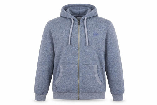 Paraffin Mens Blue Full Zip Hoodie Medium Regular Fit