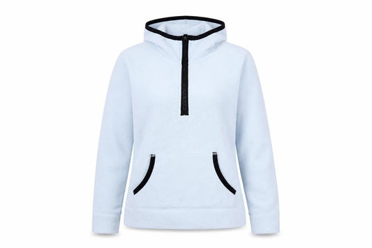 H&M L.O.G.G Sport Women Blue Fleece 1/2 Zip Hoodie Size L