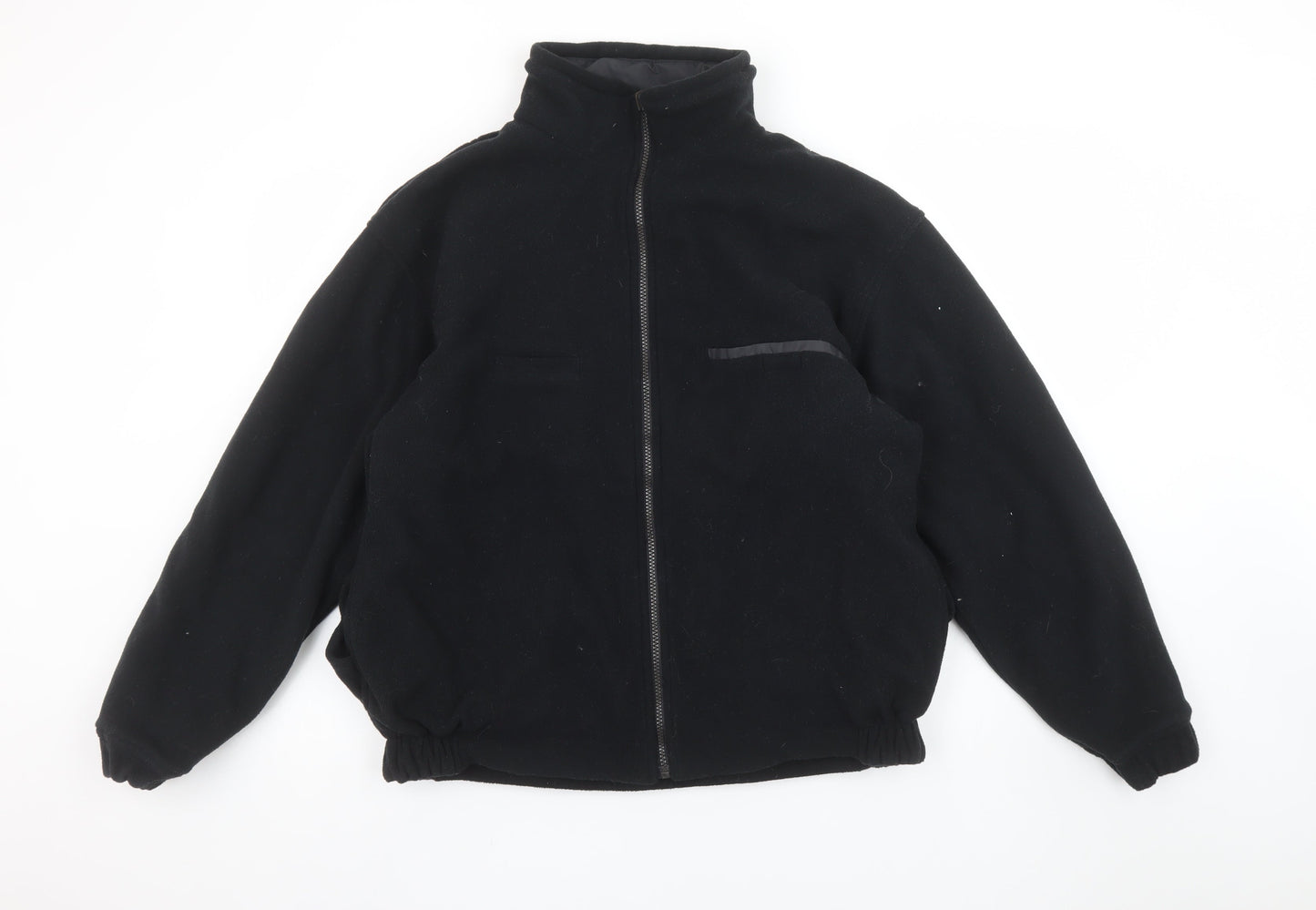 Jerzees Mens Black Fleece Outdoor Full Zip Jacket Size S