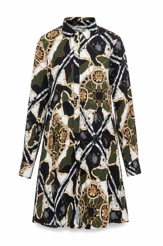 Stradivarius Women’s Multicoloured Collared Shirt Dress Size 8