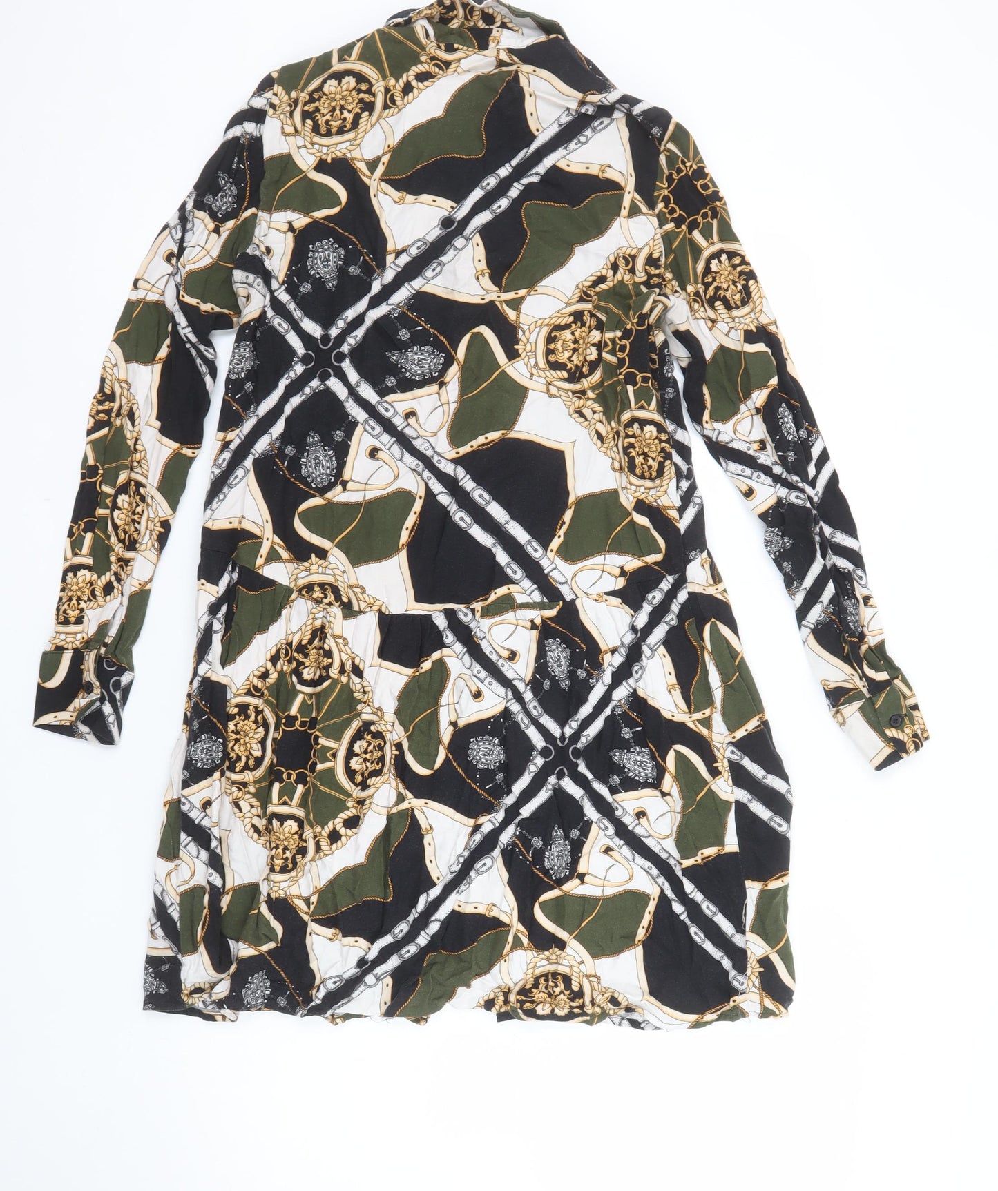 Stradivarius Women’s Multicoloured Collared Shirt Dress Size 8