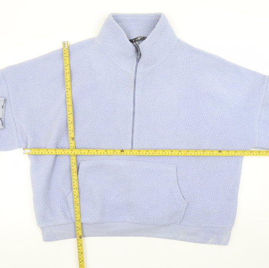 Dunnes Stores Women’s Blue Fleece 1/2 Zip Sweatshirt XL Relaxed Fit