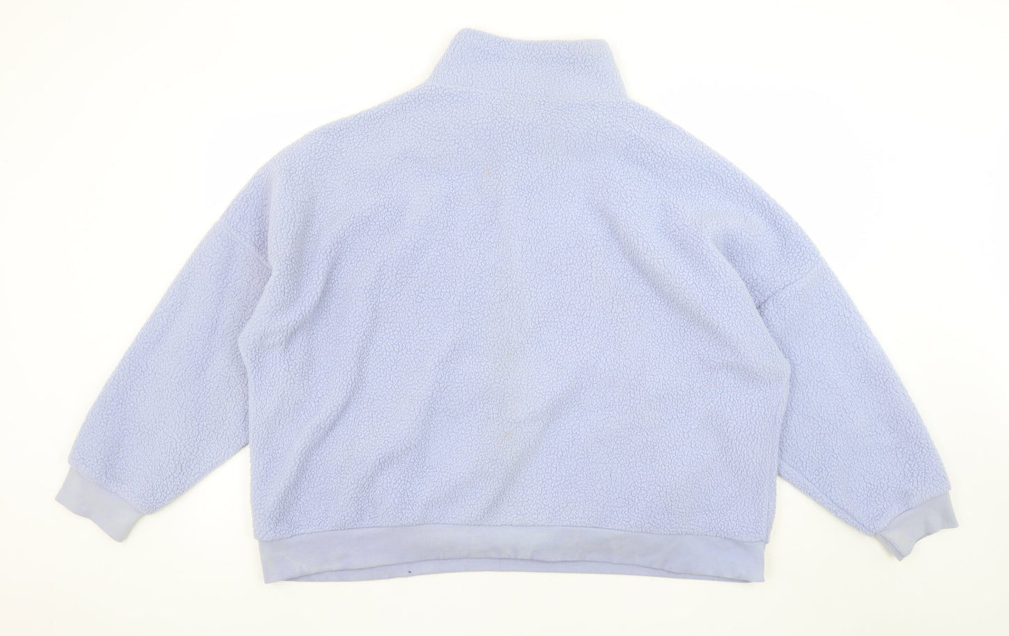 Dunnes Stores Women’s Blue Fleece 1/2 Zip Sweatshirt XL Relaxed Fit