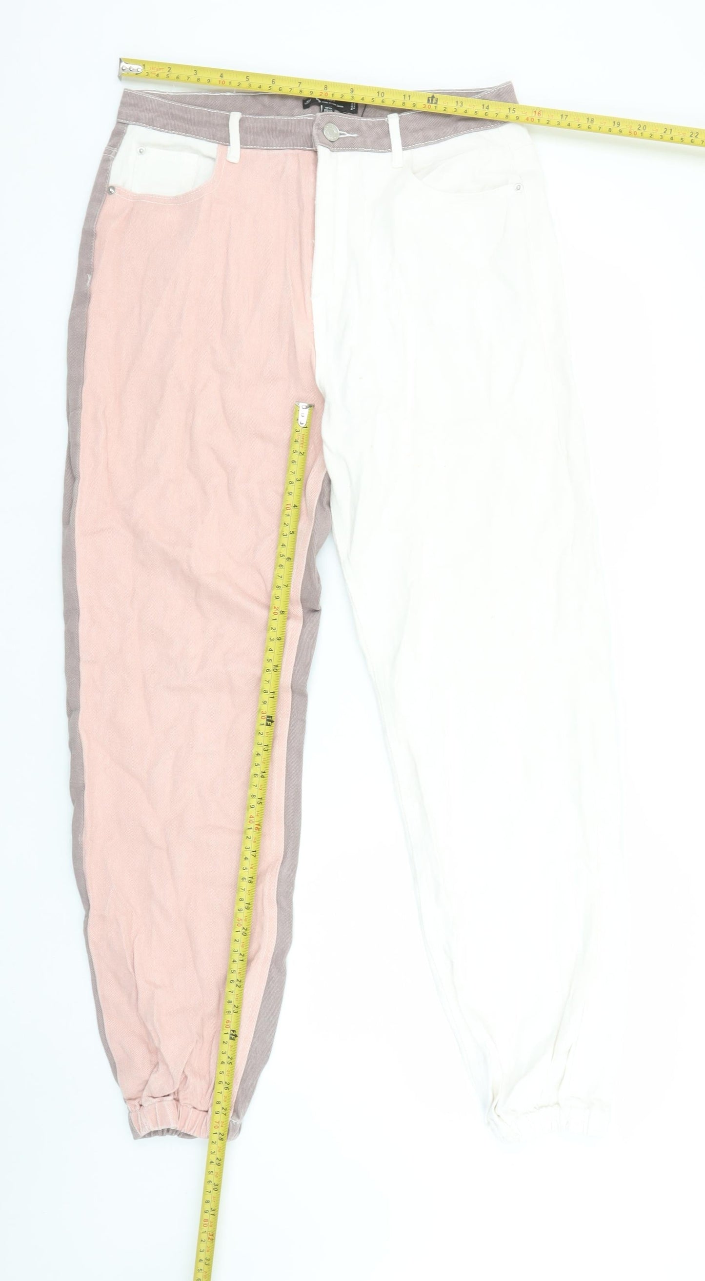 Missguided Women's Multicoloured Size 12 High Rise Mom Jeans