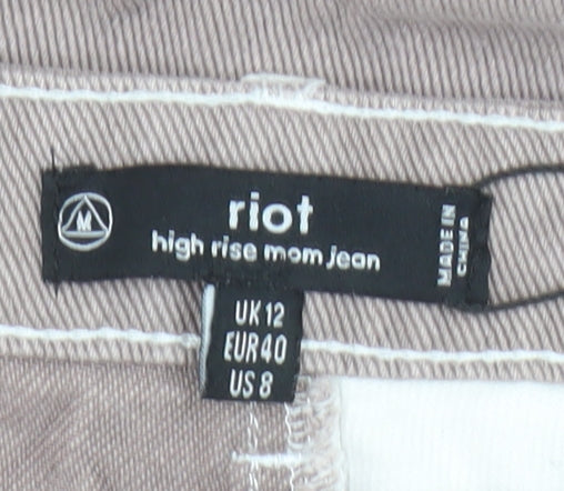 Missguided Women's Multicoloured Size 12 High Rise Mom Jeans