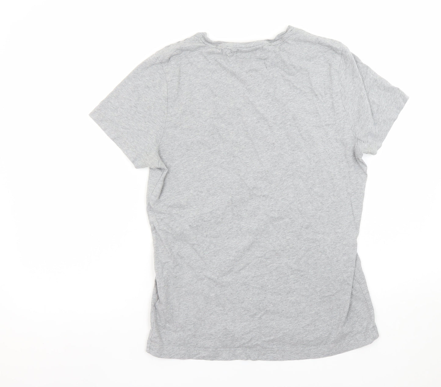 Tommy Hilfiger Women's Grey Cotton Logo T-Shirt Size S