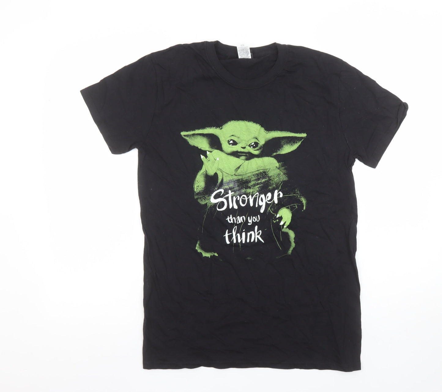 Fruit of the Loom Star Wars Women’s Black M Baby Yoda T-Shirt