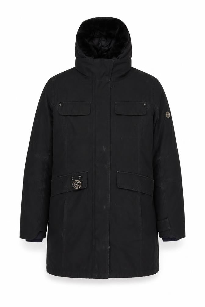 Sailors & Brides Men's Black Parka Coat S Hooded Lined Winter Jacket