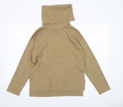 H&M Women’s Beige Roll Neck Pullover Jumper XS