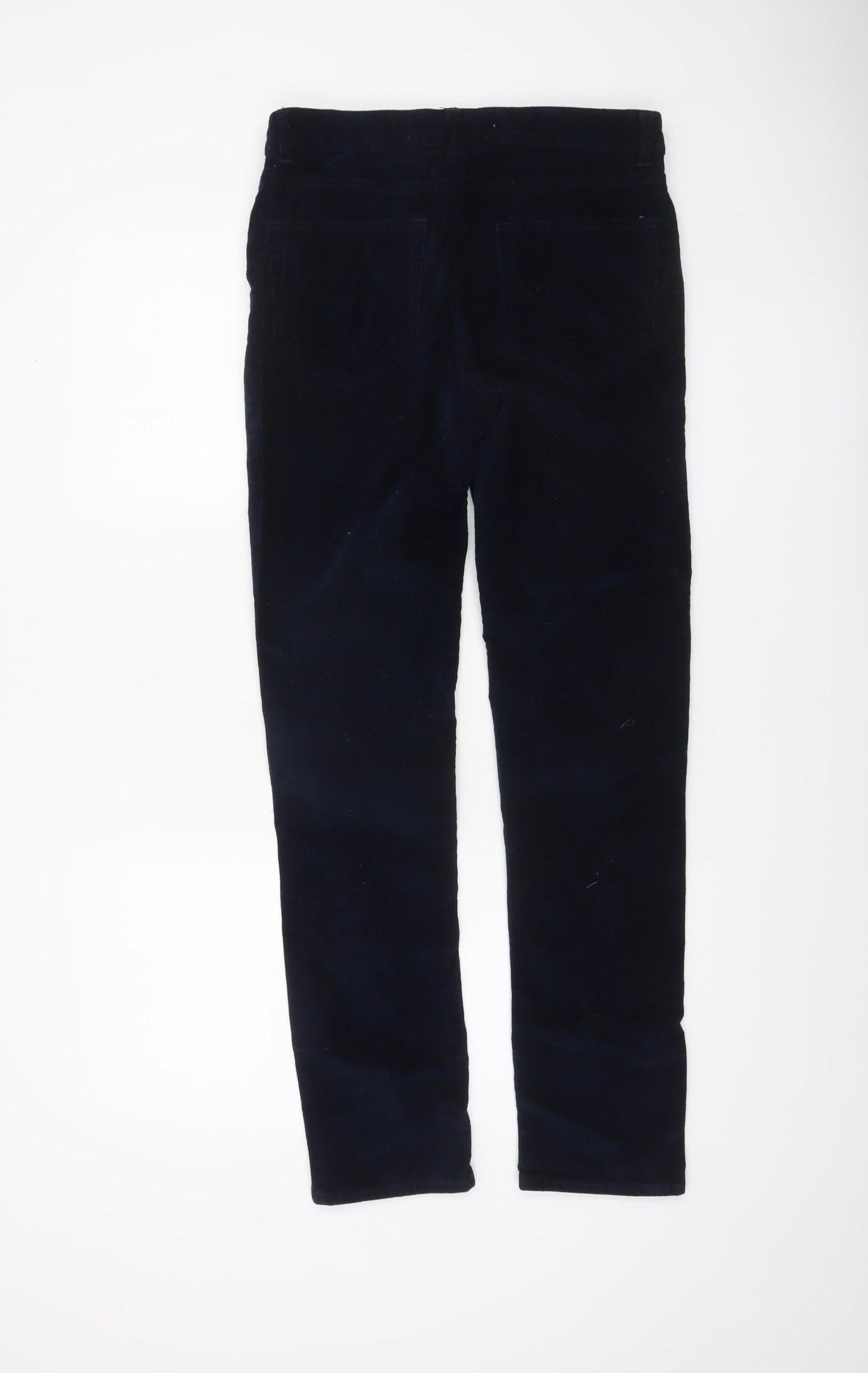 New Look Men Navy Blue Skinny Stretch Corduroy Trousers 32R
