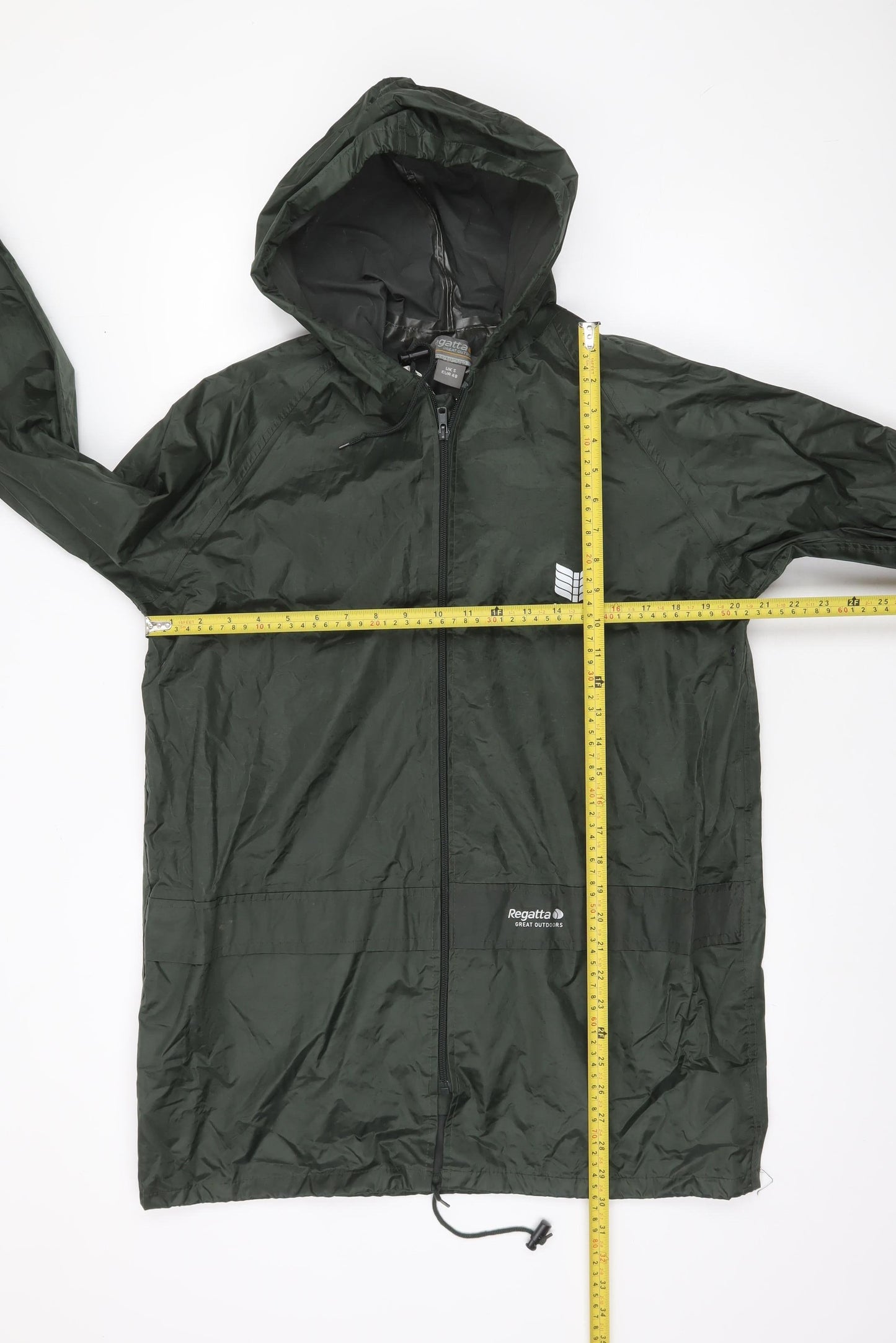 Regatta Men's Green Hooded Windbreaker Jacket Size S