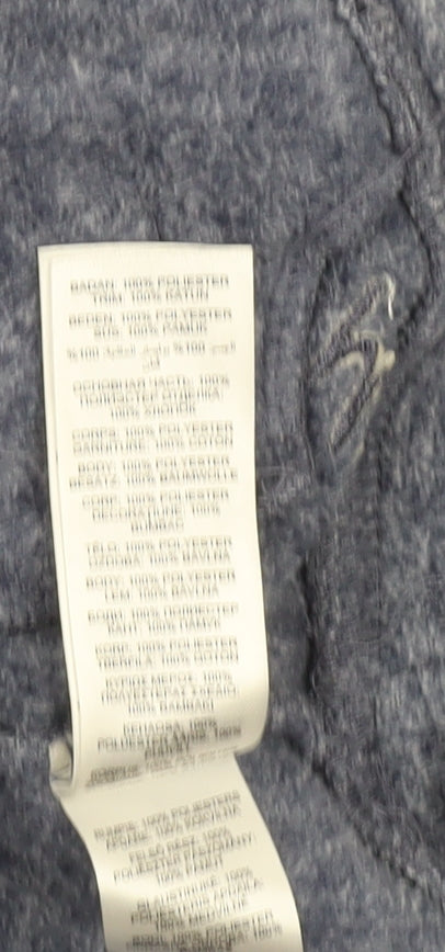 Maine New England Women Blue 1/4 Zip Pullover Sweatshirt Size 14
