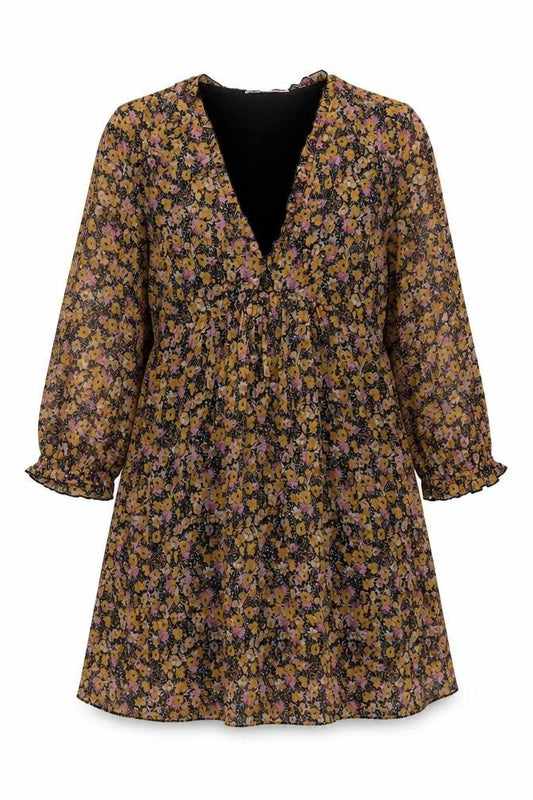 Zara Womens Multicoloured Floral A-Line Knee Length Dress Size 12