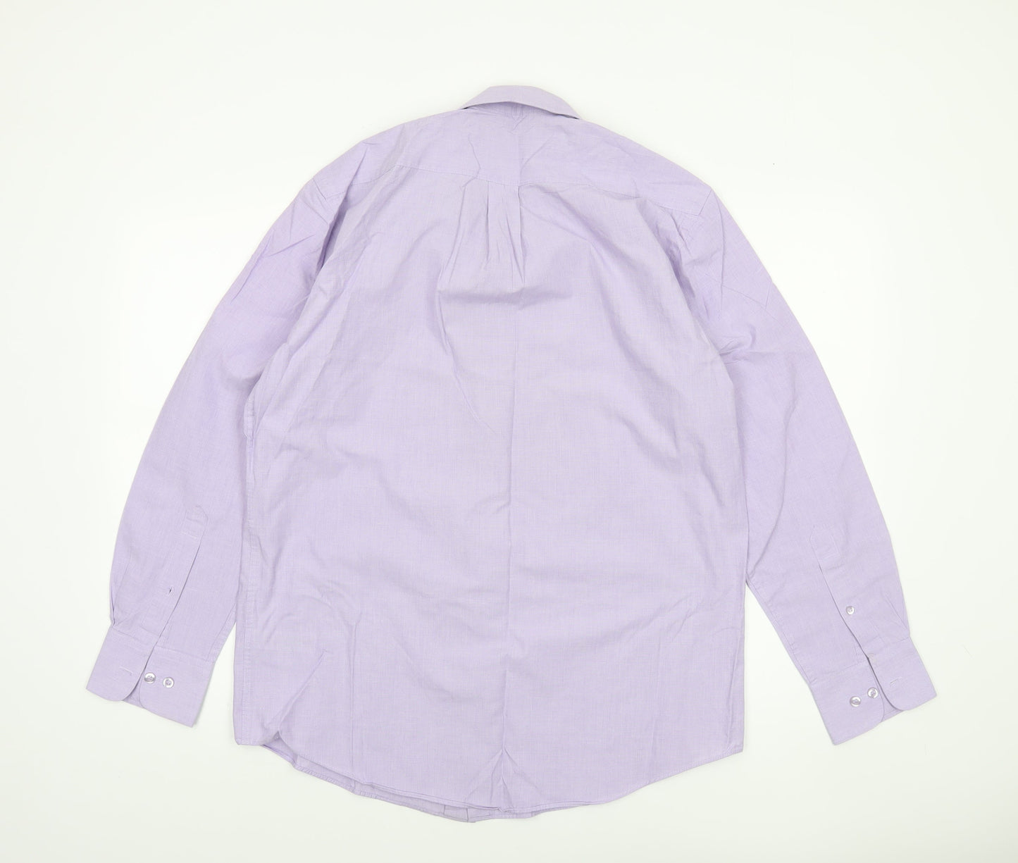 Dunnes Stores Men's Purple Long Sleeve Regular Fit Dress Shirt 15.5” 40cm
