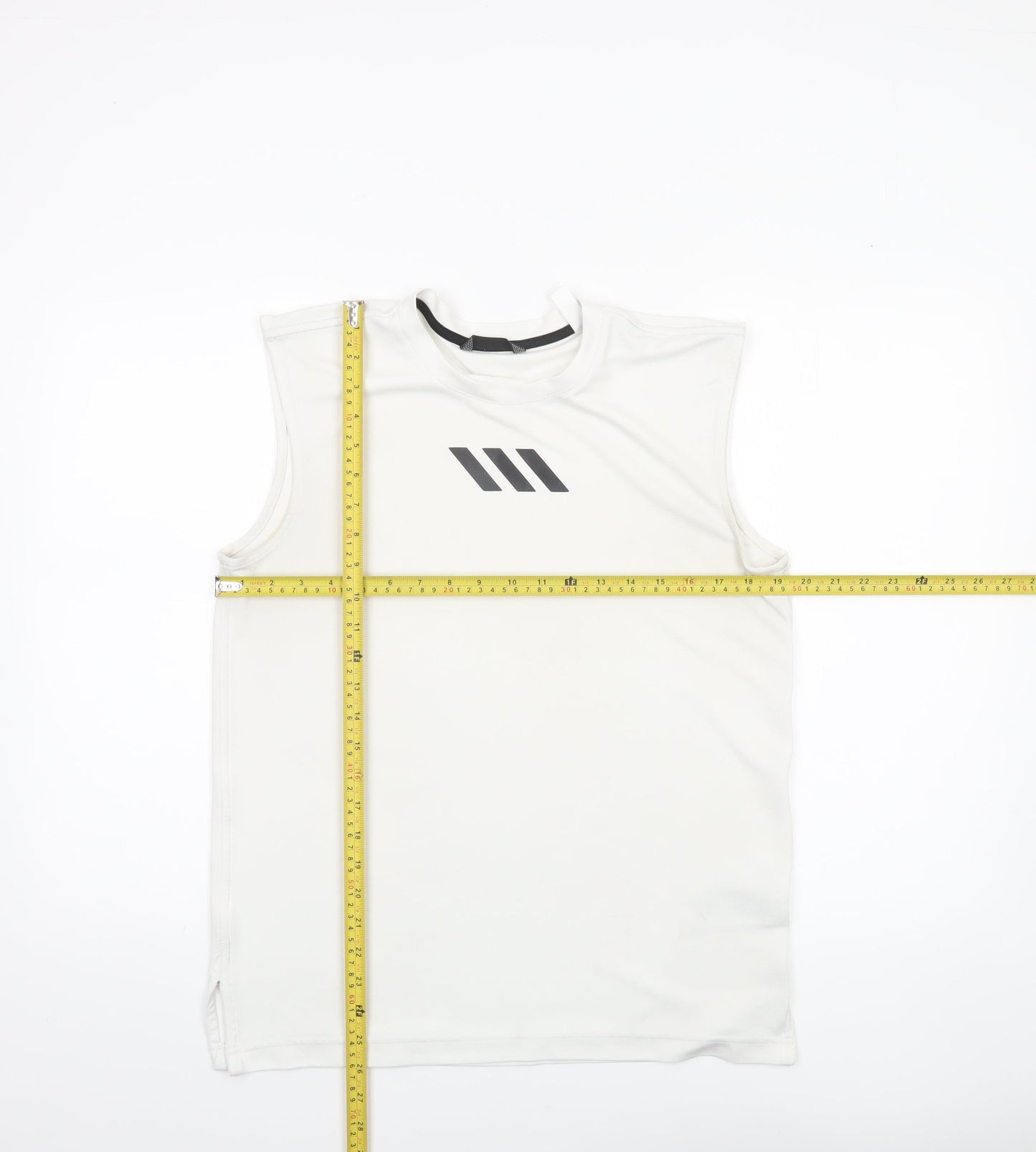 Adidas Men's White Sleeveless Climalite Tank Top M Athletic Fit
