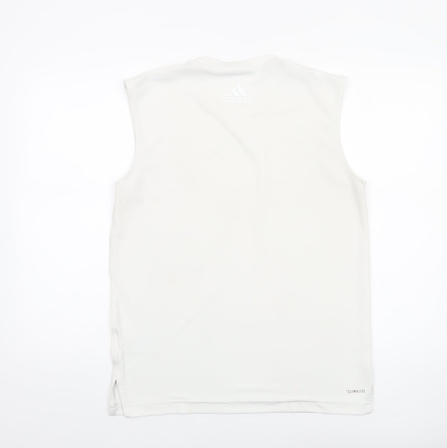 Adidas Men's White Sleeveless Climalite Tank Top M Athletic Fit