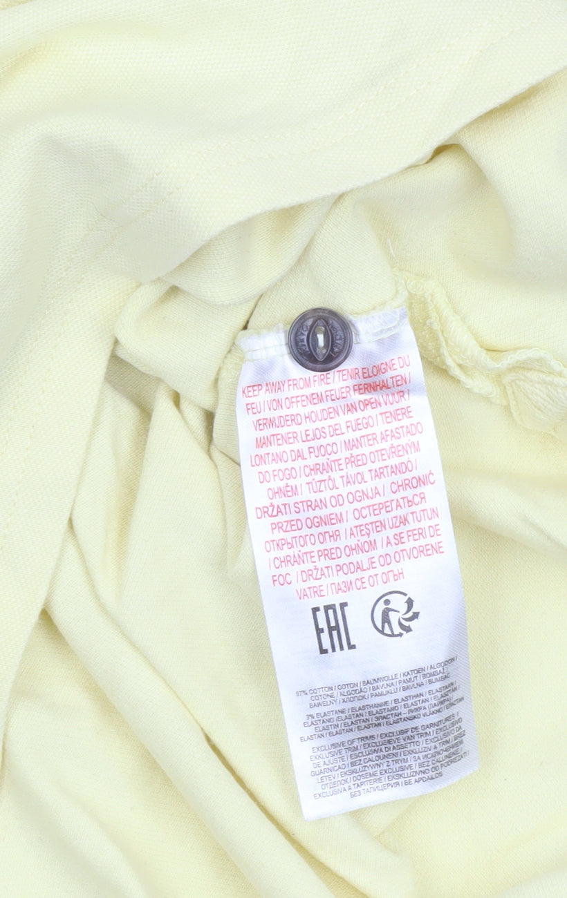 Tokyo Laundry Men's Yellow Cotton Stretch Polo Shirt Size L