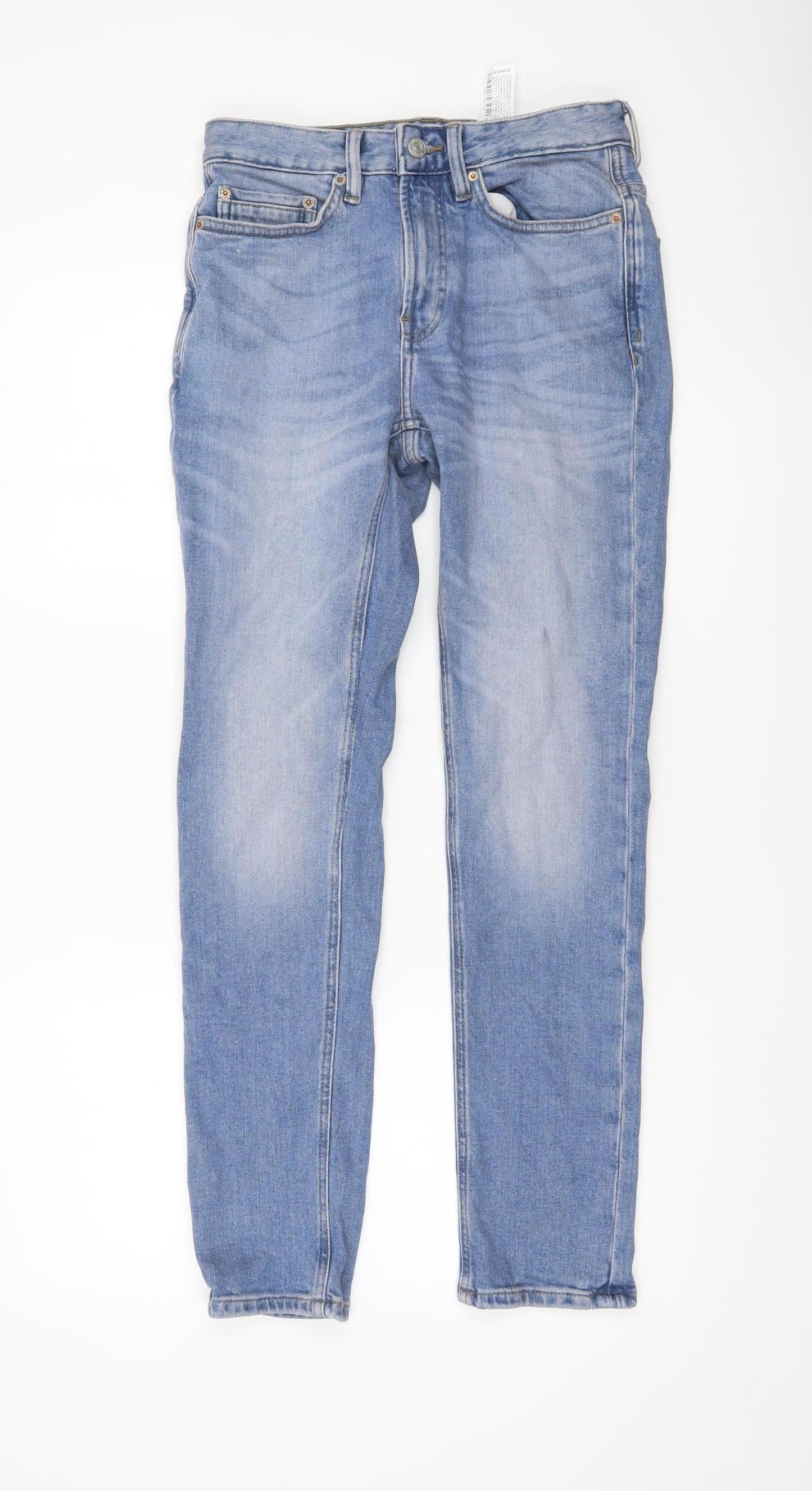 Pull&Bear Women’s Blue Mid Rise Skinny Stretch Denim Jeans Size 8