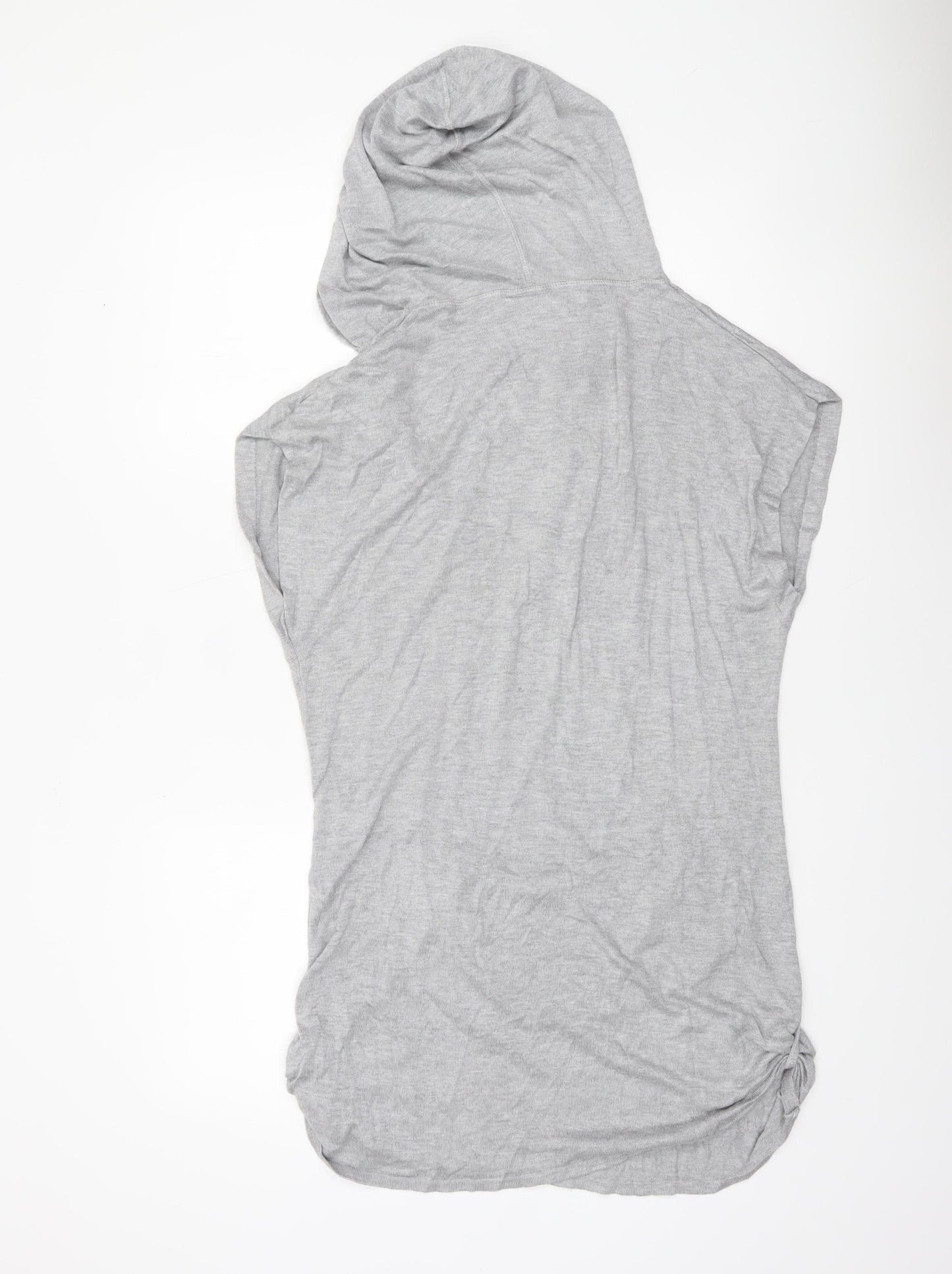 Next Womens Grey Sleeveless Hooded Pullover Jumper Size M