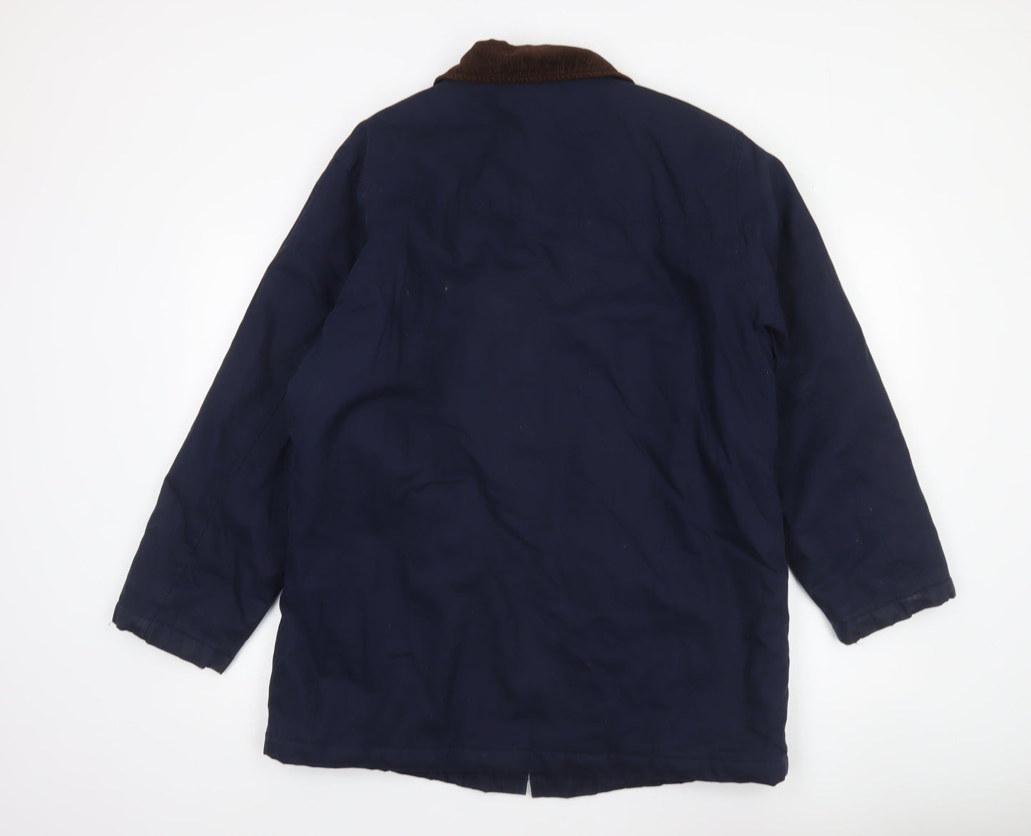 Dorothy Perkins Unisex Blue Cotton Overcoat Size M 38in