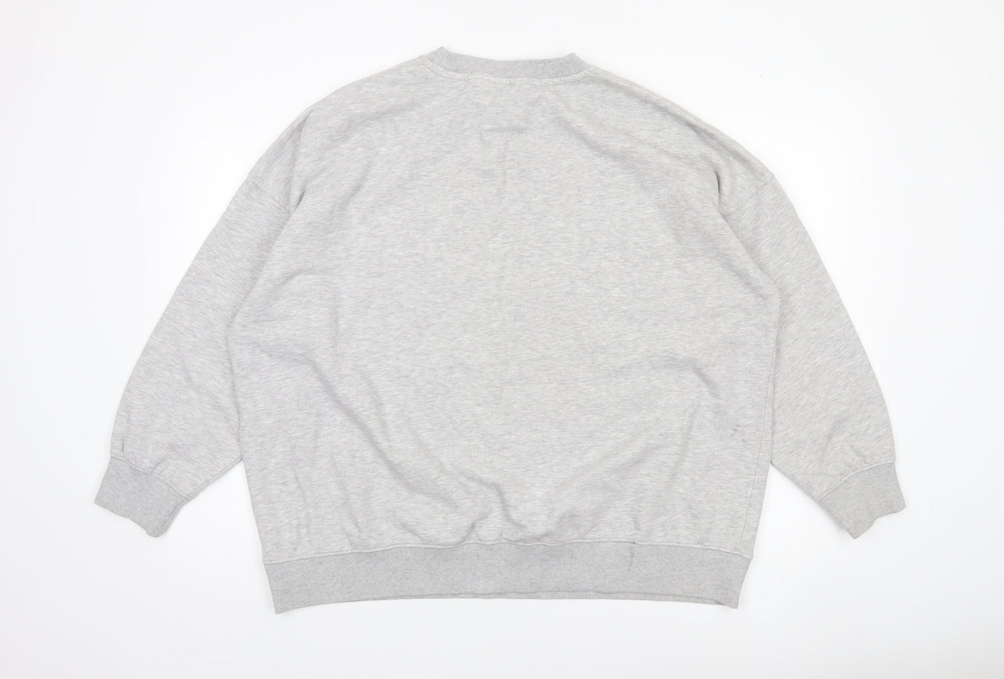 H&M Womens Grey Harvard Crew Neck Sweatshirt Size 12 Cotton Blend