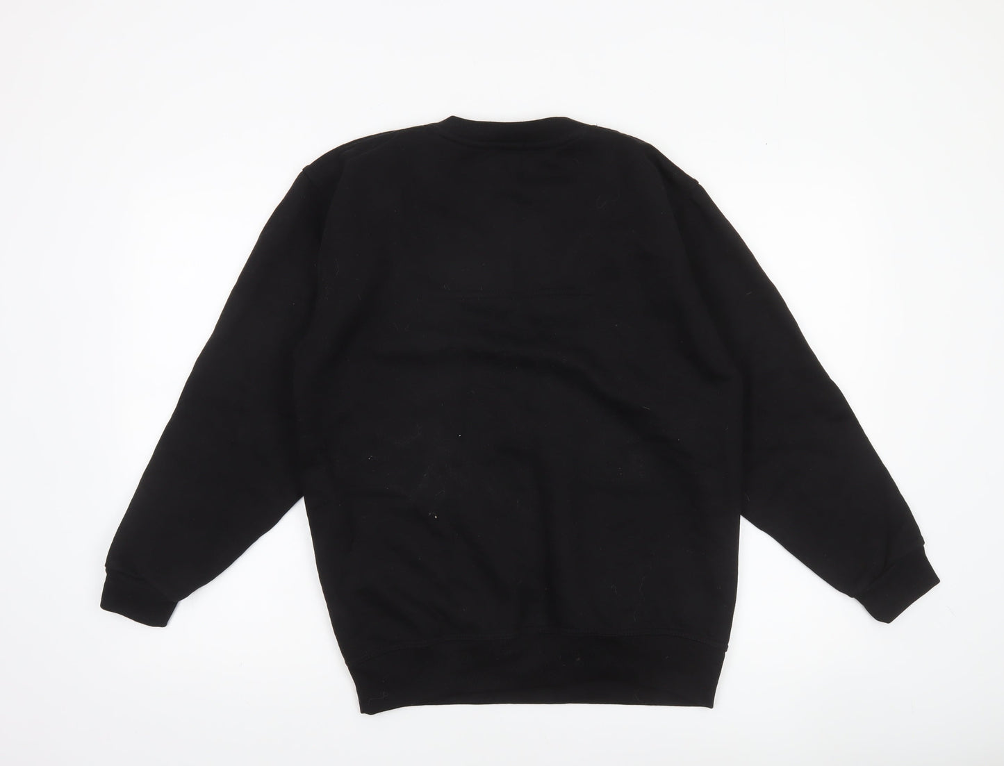 John Lewis Men's Black V-Neck Cotton Sweatshirt Size S