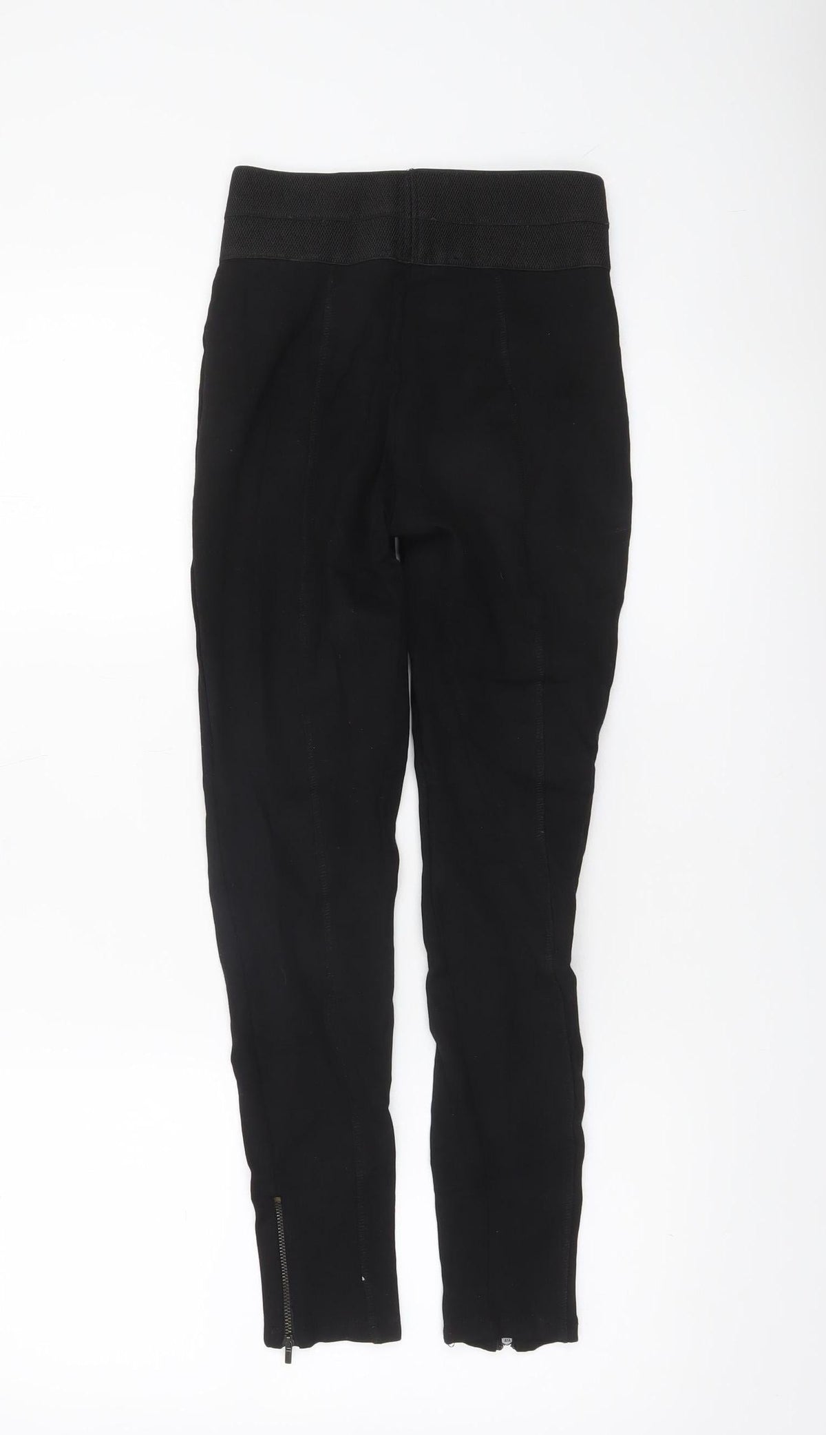 Zara Basic Women's Black XS Skinny Stretch Ankle Zip Leggings