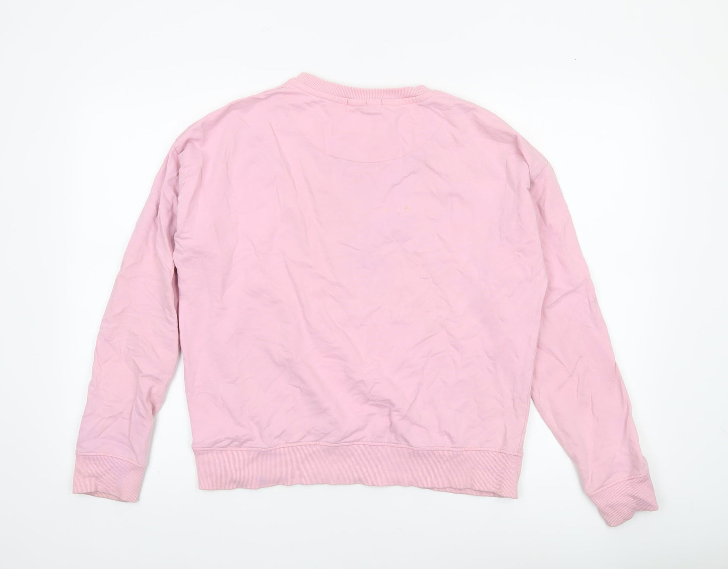 Pepe Jeans London Women's Pink Cotton Pullover Sweatshirt L